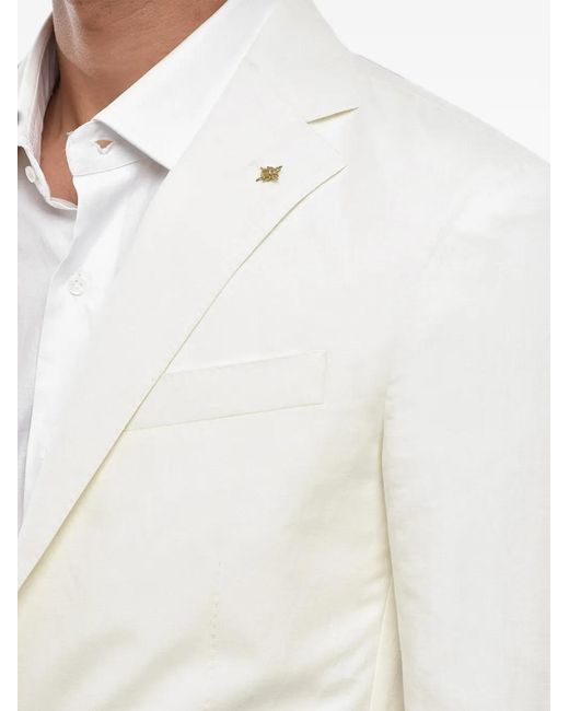 Corneliani White Cc Collection Single-Breasted Blazer for men