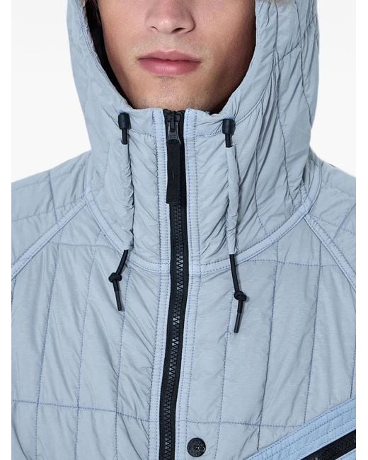 Stone Island Blue 4100015 Ultralight Nylon Quilted-Tc Jacket for men