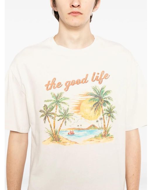 Melt White Crew Neck T-Shirt for men