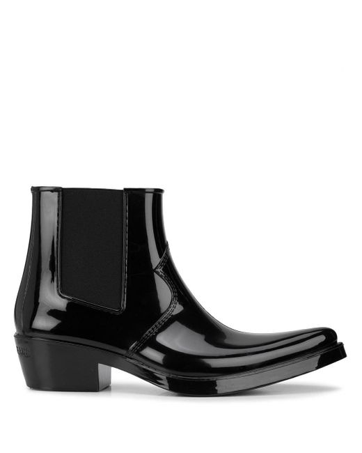 calvin klein rubber chelsea boots