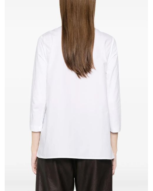 Whyci White Button-Up Shirt