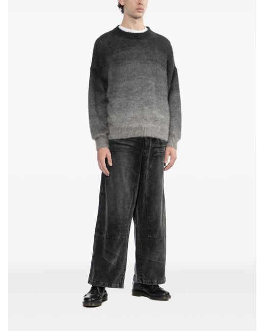FIVE CM Black Logo-Patch Trousers for men