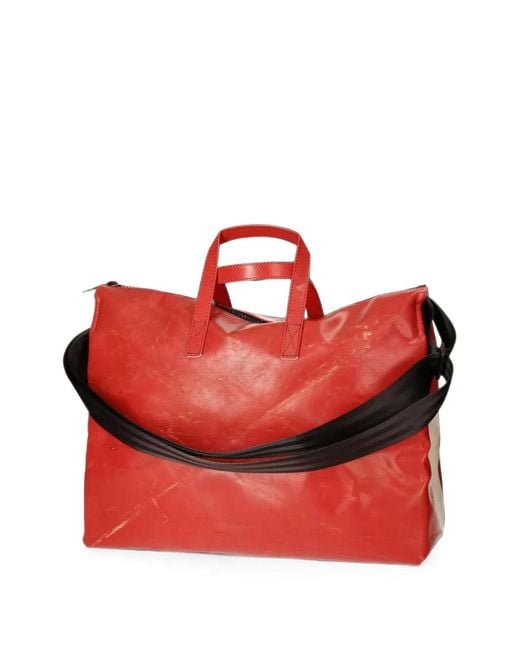 Freitag Red Tilda Logo-Patch Tote Bag for men
