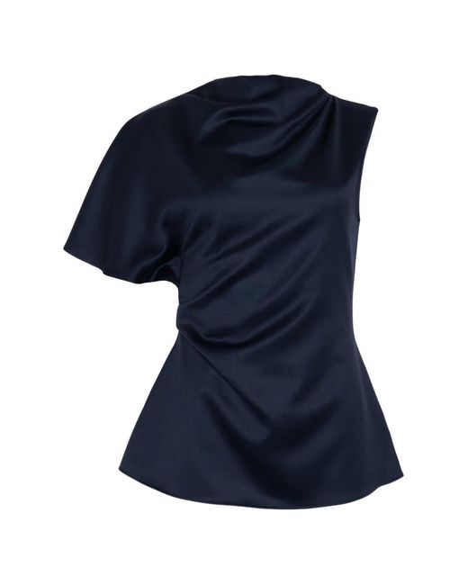 Roksanda Blue Nomi Draped Asymmetric Top