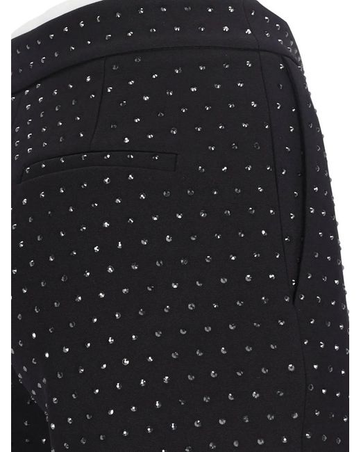 ANDAMANE Blue Crystal-Embellished Straight Trousers