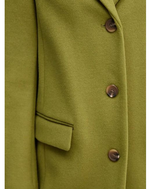 Abrigo Con Bolsillos Con Botones Benetton de color Green