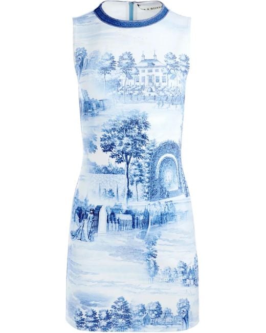 Alice + Olivia Wynell Mini-Jurk in het Blue