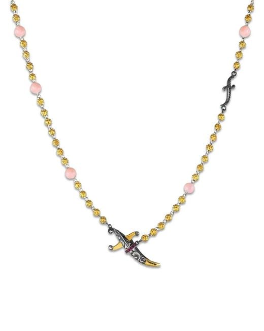 Sevan Bıçakçı Metallic Diamond And Ruby Necklace