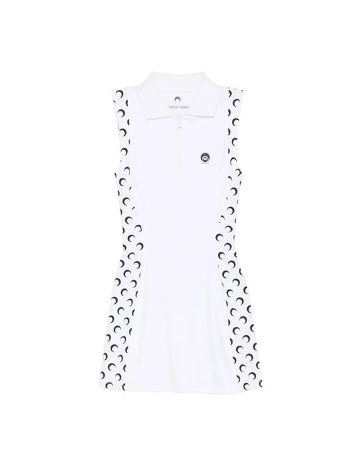 MARINE SERRE White Athleisure Mini Dress