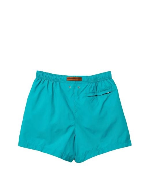 Zegna Blue Drawstring Swim Shorts for men