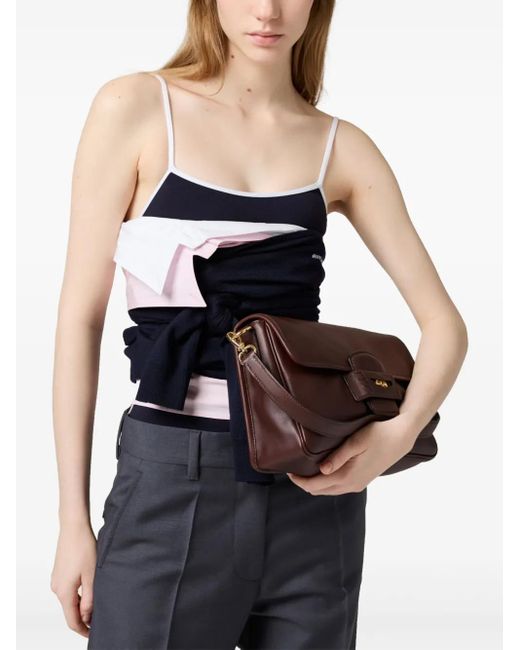 Miu Miu Penny Shoulder Bag in Brown | Lyst