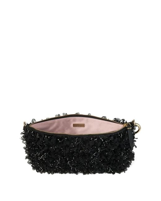 Jimmy Choo Black Pochette Callie À Fleurs