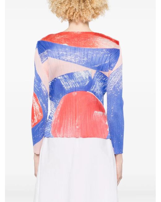 Pleats Please Issey Miyake Blue Backlight Top