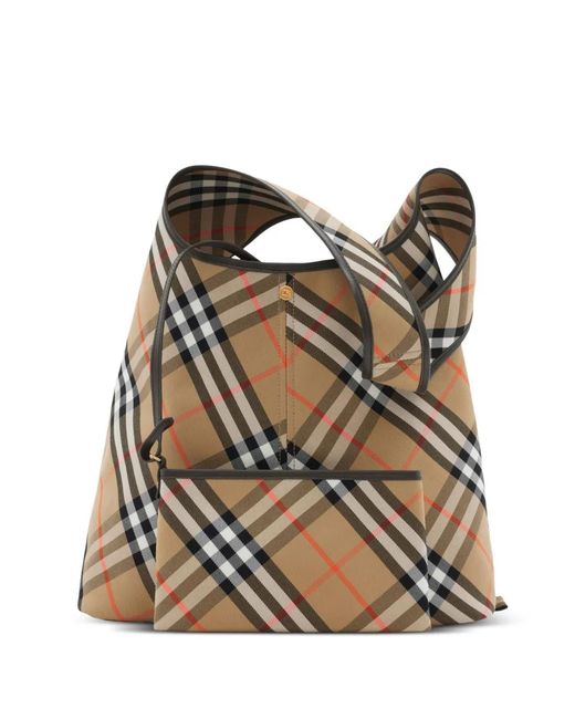 Burberry Natural Check Large Shoulder Bag