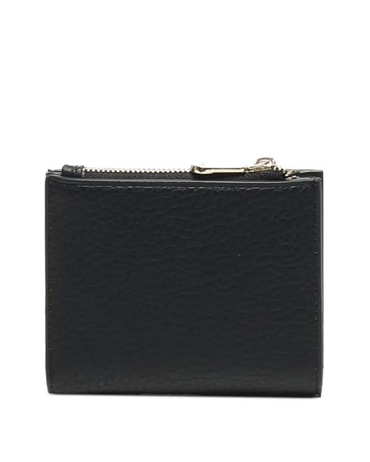 V73 Black Logo-Plaque Zip-Top Wallet