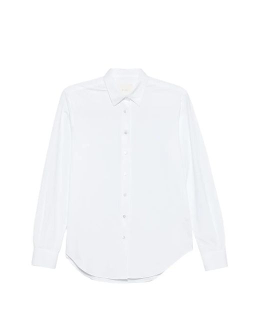 Xacus White Marta Long-Sleeve Button-Down Shirt