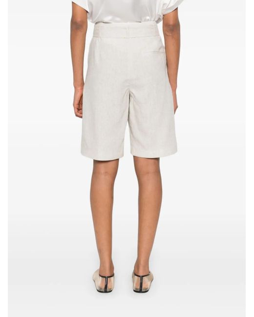 Eleventy White Glittered Shorts