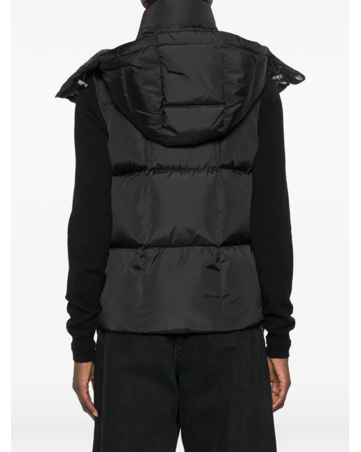 Moncler Black Quilted Hooded Gilet