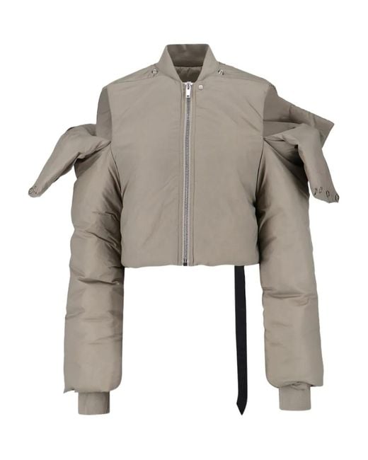 Rick Owens Natural Padded Zip-Up Jacket for men