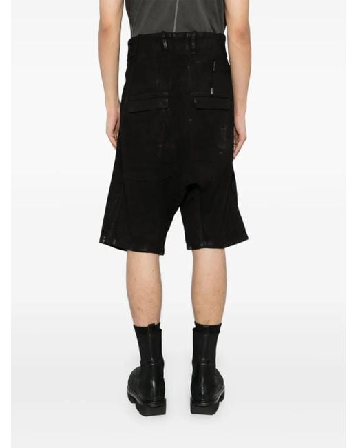 Boris Bidjan Saberi Black Drop-Crotch Shorts for men