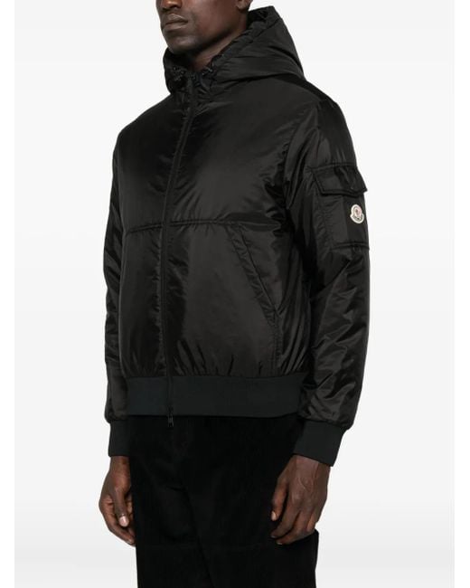 Moncler Black Poiliot Hooded Zip-Front Jacket for men