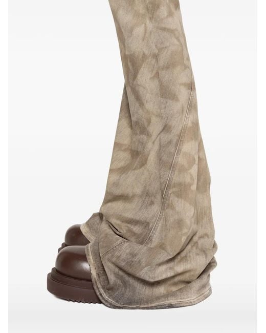 Rick Owens Natural Washed Bootcut Jeans for men