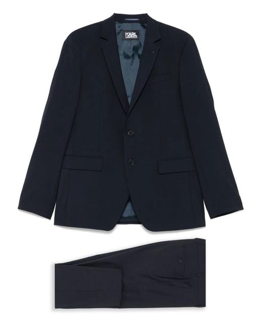Karl Lagerfeld Blue Single-Breasted Suit for men
