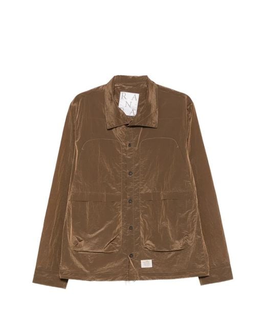 RANRA Brown Crinkled Shirt for men