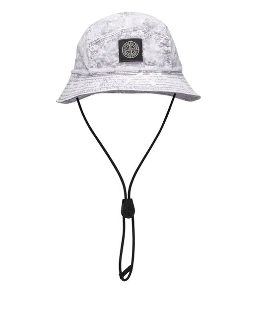 Cappello Con Logo di Stone Island in Gray da Uomo