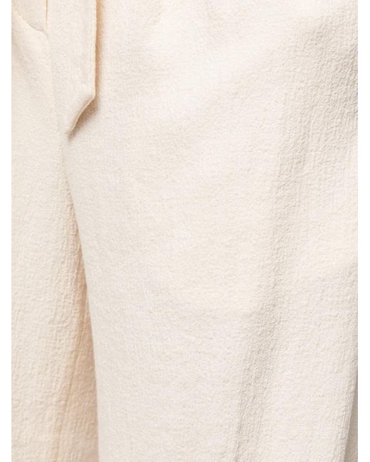 Jonathan Simkhai White Emiko Textured Wide-Leg Trousers