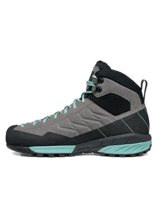 SCARPA Black Logo-Print Suede Boots