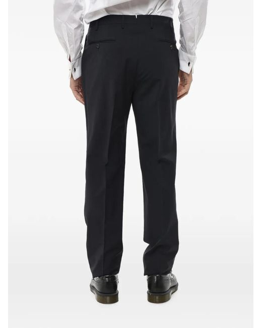 Corneliani Black Pressed-Crease Straight-Leg Trousers for men