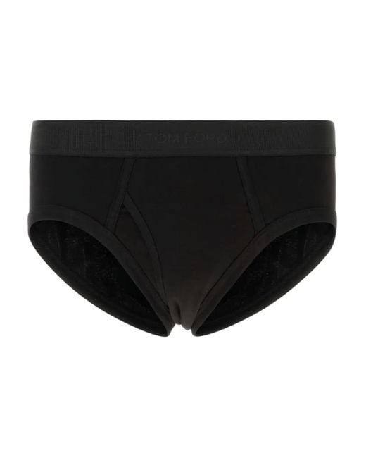 メンズ Tom Ford ロゴウエスト ブリーフ Black