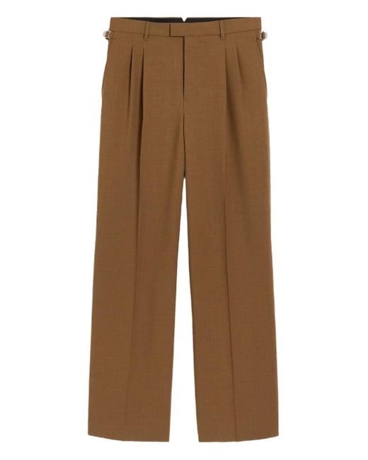 Pantaloni A Gamba Ampia di AMI in Brown da Uomo