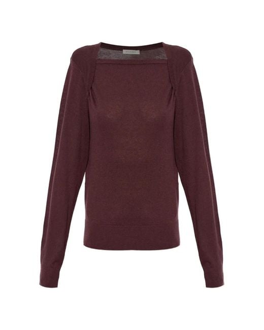 By Malene Birger Purple Gwen Square-Neck Sweater
