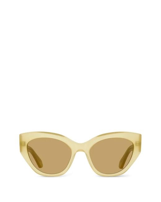 Ferragamo Eyewear Natural Cat-Eye Sunglasses