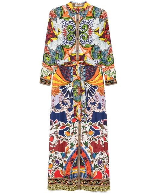 Robe de chemise imprimée Alice + Olivia Chassidy Alice + Olivia en coloris White