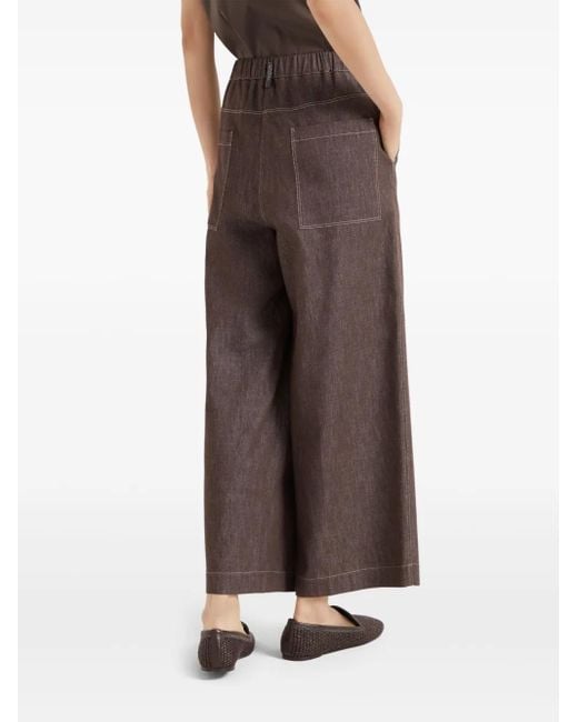 Brunello Cucinelli プリーツ パンツ Brown
