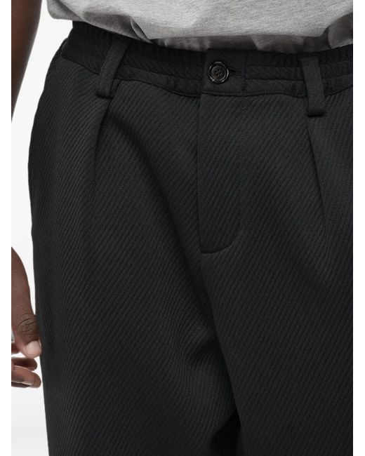 Marni Black Pleated Textured Trousers for men