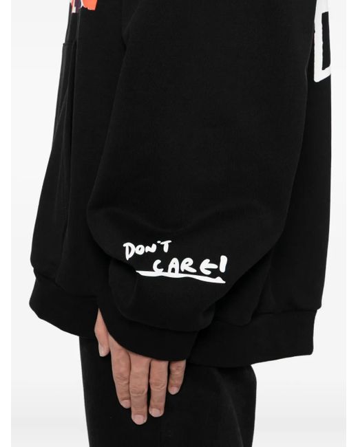 MASTERMIND WORLD Black Graphic-Print Hoodie for men