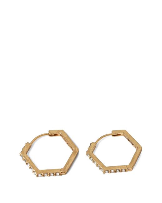 AllSaints Metallic Embellished Hoop Earrings