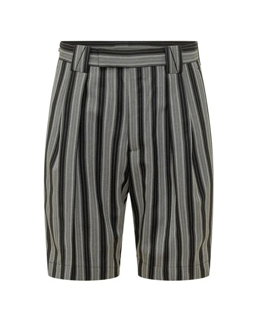 Versace Wollen Shorts Met Krijtstreep in het Gray voor heren