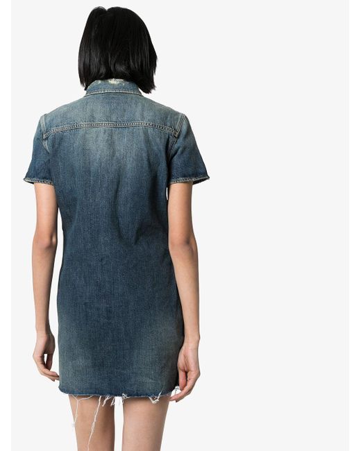 Saint Laurent Denim Jeanskleid mit 