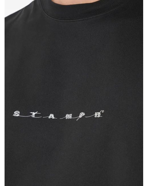 Stampd Black Logo-Print T-Shirt for men