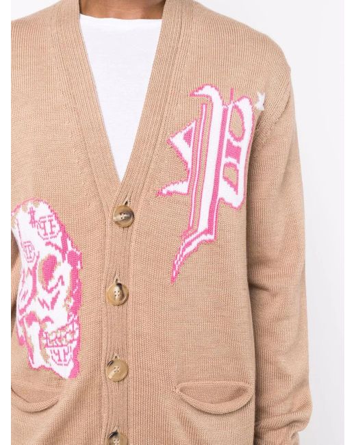 Philipp Plein Pink Cardigan for men