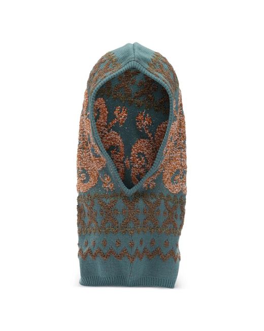 Kapital Blue Jacquard Balaclava for men