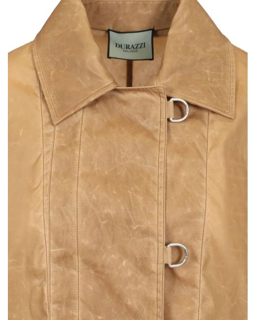 DURAZZI MILANO Natural Leather-Effect D-Ring Coat