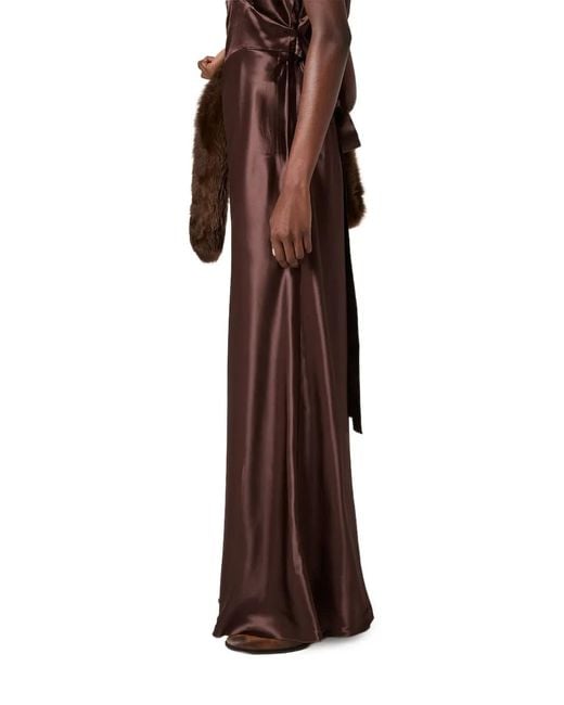 Miu Miu Purple Long Satin Dress