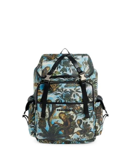 DSquared² Green Monkey Business Backpack for men