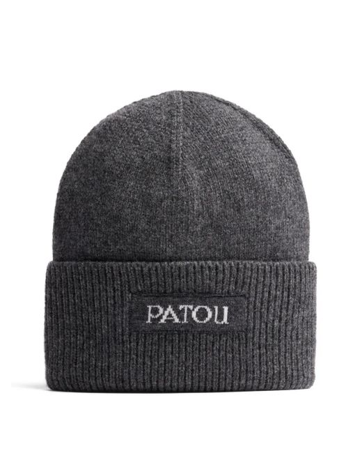 Gorro con parche del logo Patou de color Gray